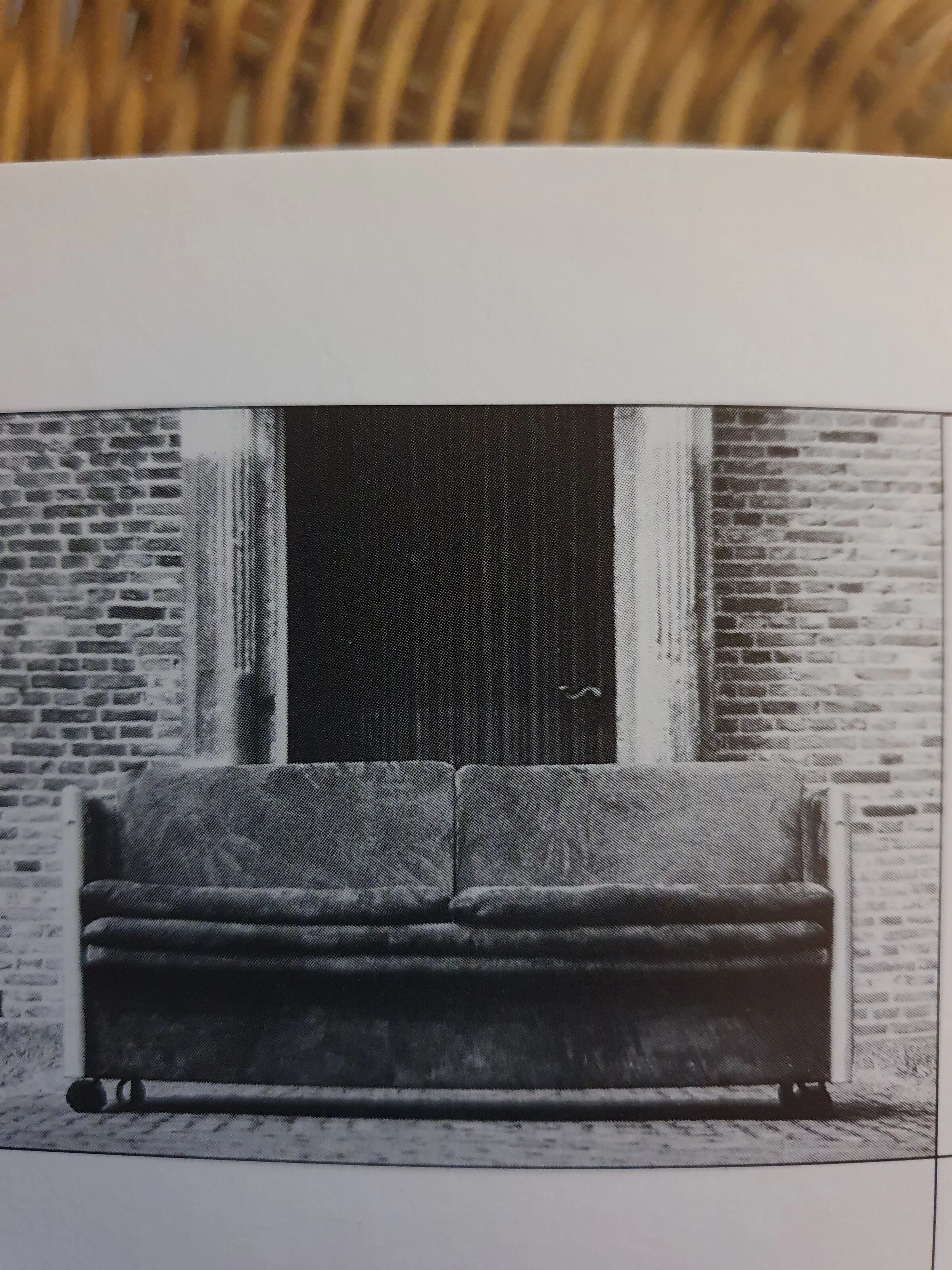 Sandwich sofa / Clair Bataille. Paul Ibens. Upholstered. 65 x 230 x 82. Collection 1973-1974. 't Spectrum. Fully original