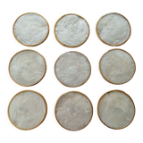 Ensemble de 9 sous-verres en nacre