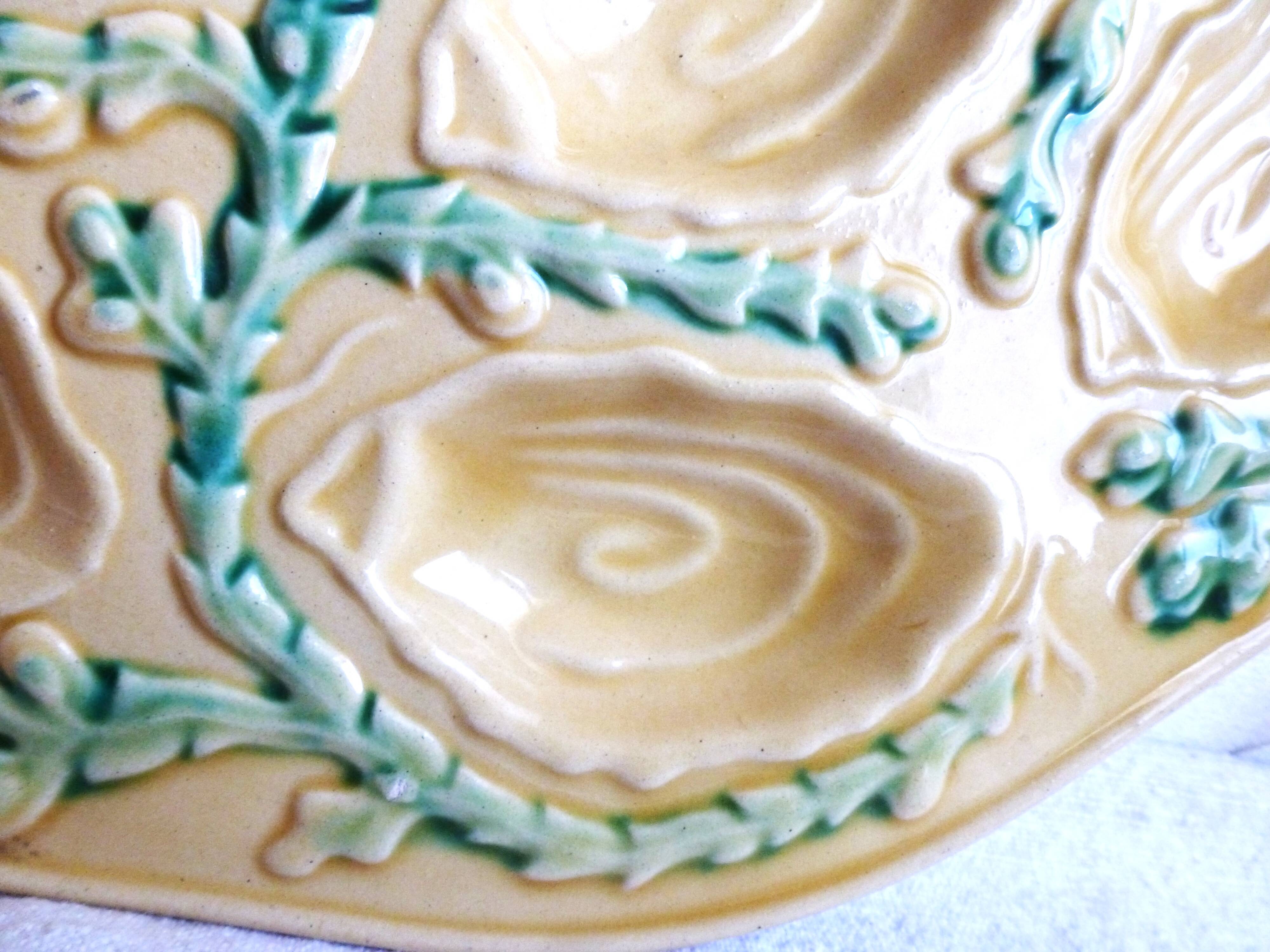 Oyster dish, seafood serving dish, Orfinox oyster dish.