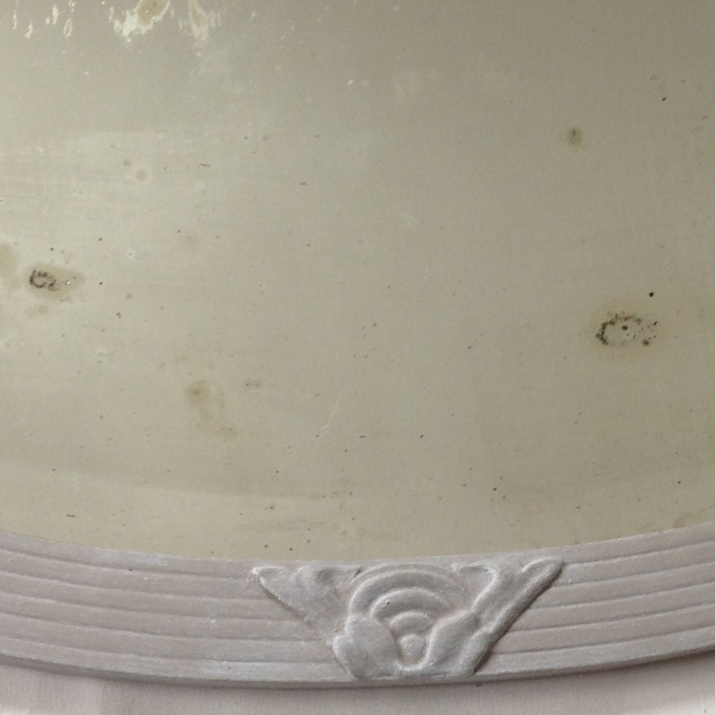 Mirror beveled art deco white 66x39cm