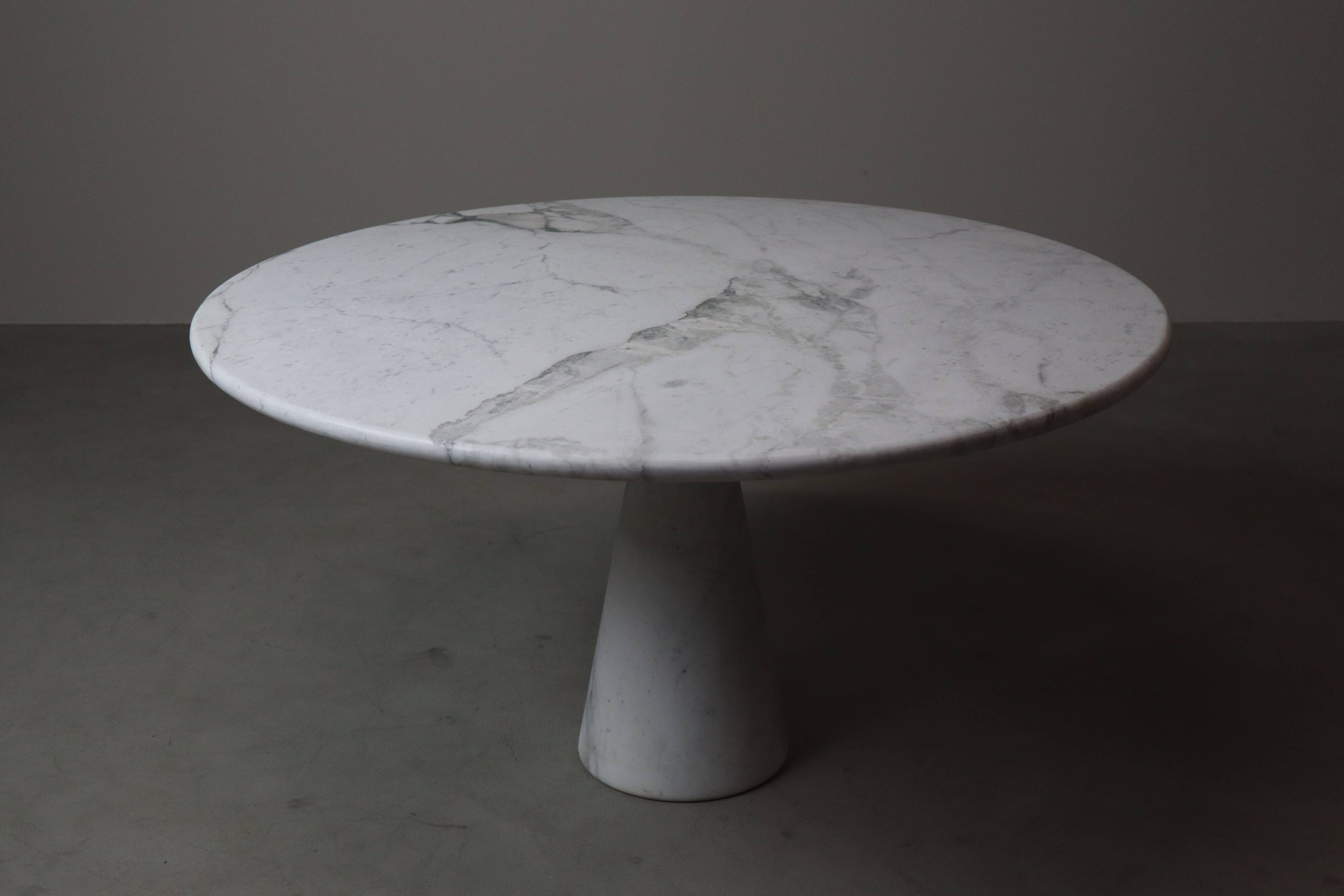 Angelo Mangiarotti ‘M1’ Dining Table in Solid Carrara Marble