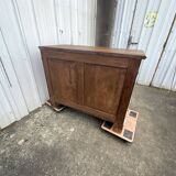 Chest of drawers in walnut and burr walnut, late 19th century, 4 drawers