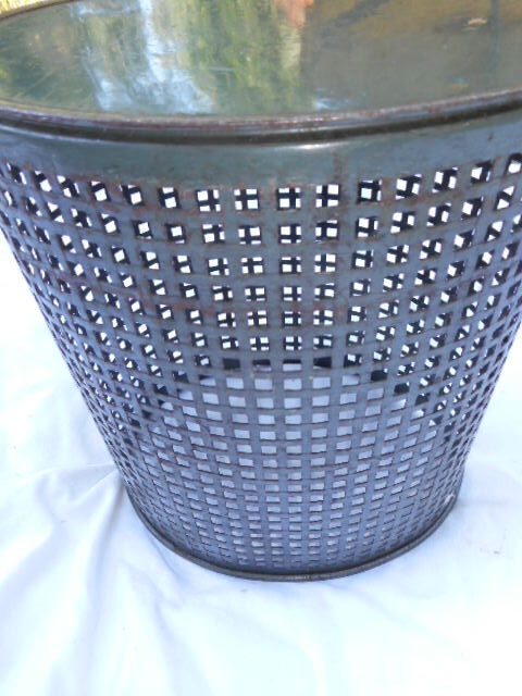 1950' metal paper basket