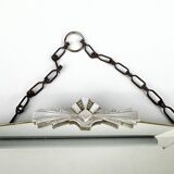 1950's French Wall Mirror with Chrome Fittings