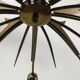Sputnik chandelier 8 lights copper, teak & brass, Italy 1960s