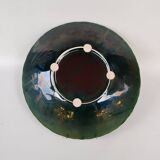 Large dish in barbotine from Salins-les-Bains. 1950s
