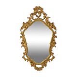 Miroir doré Deknudt de style rococo, miroir à crête, acanthe, 81 cm
