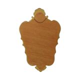 French Gold Leaf Gilded Baroque Style Mirror Crested Mirror Sixties 66cm