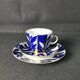 Ensemble café(3) s. yakovleva en cobalt, russie impériale lomonosov