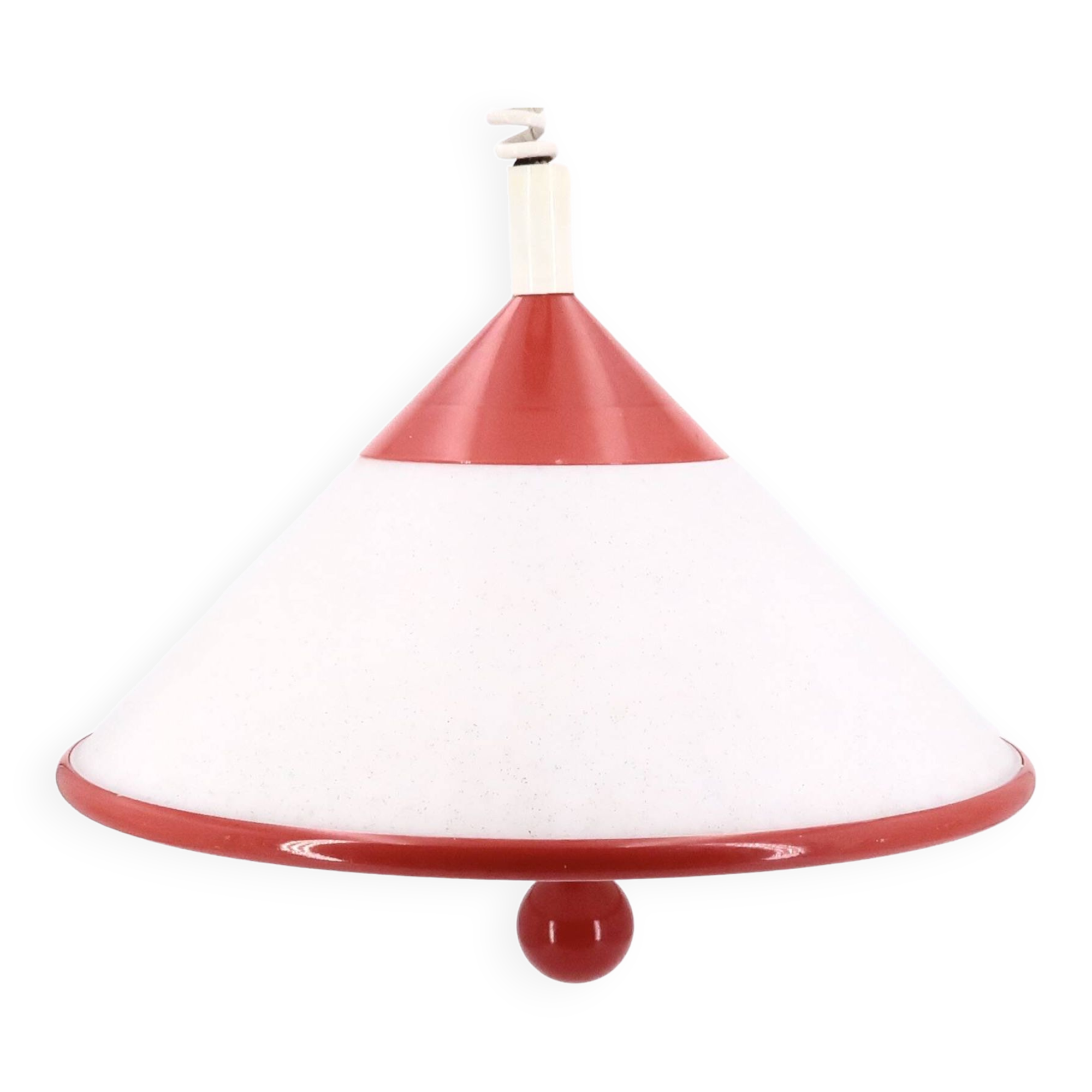 Red and white up and down suspension, 80s