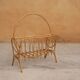 Porte-revues vintage en rotin