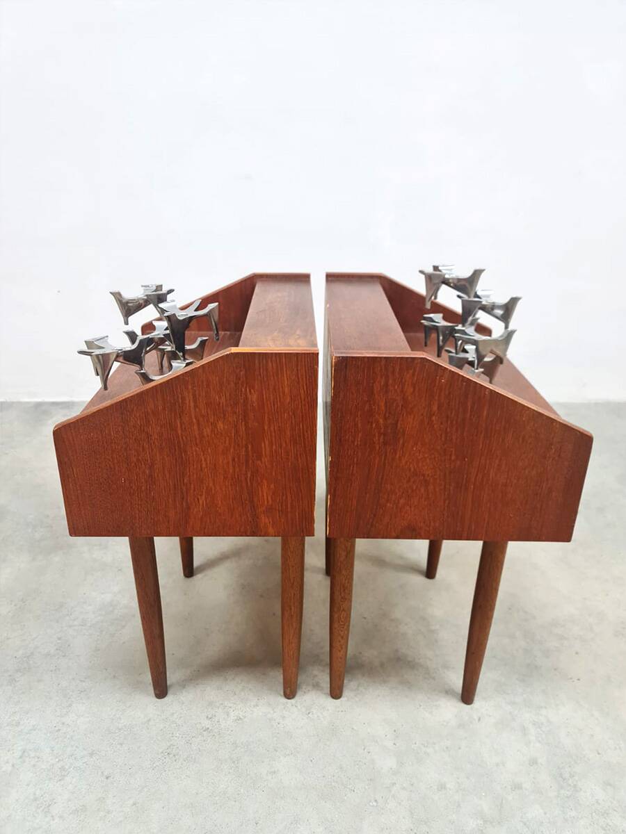 Vintage Danish design night stands cabinet 1960