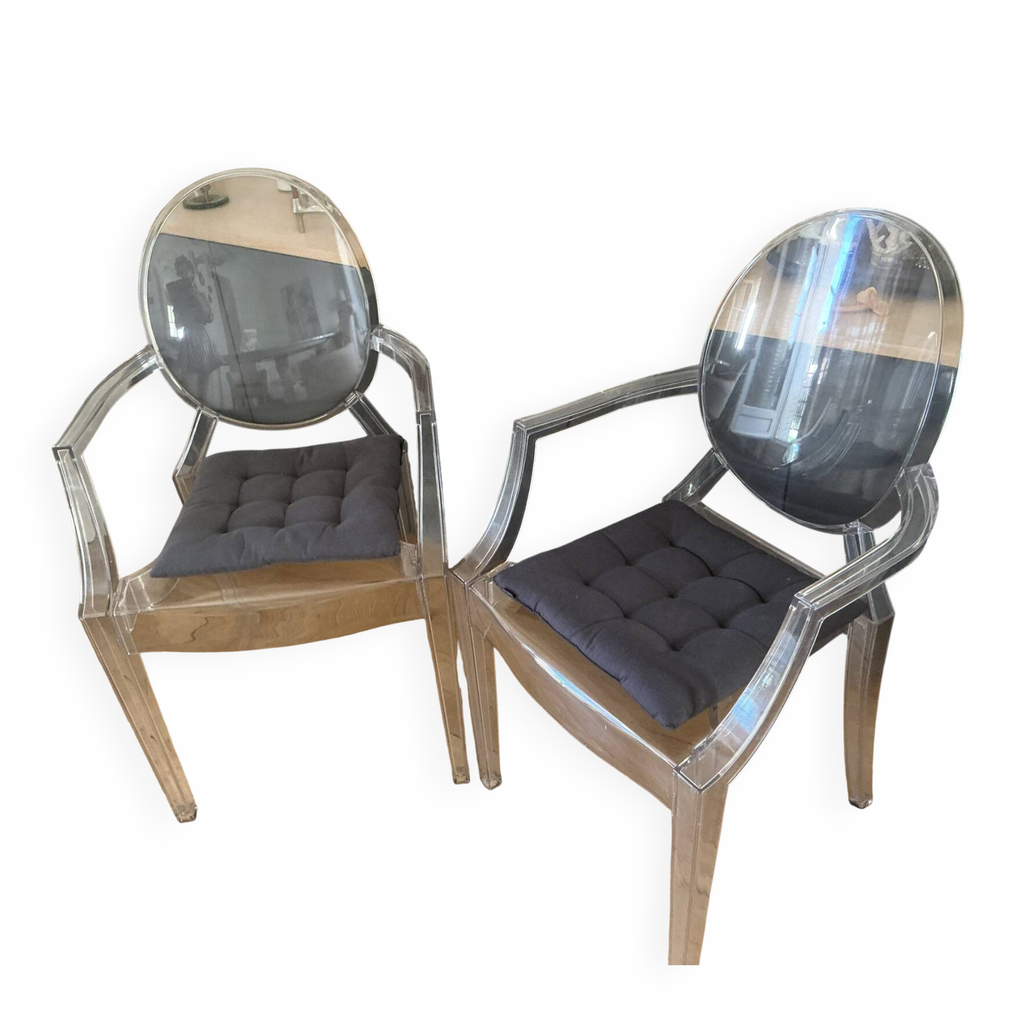 2 fauteuils Kartell Louis Ghost