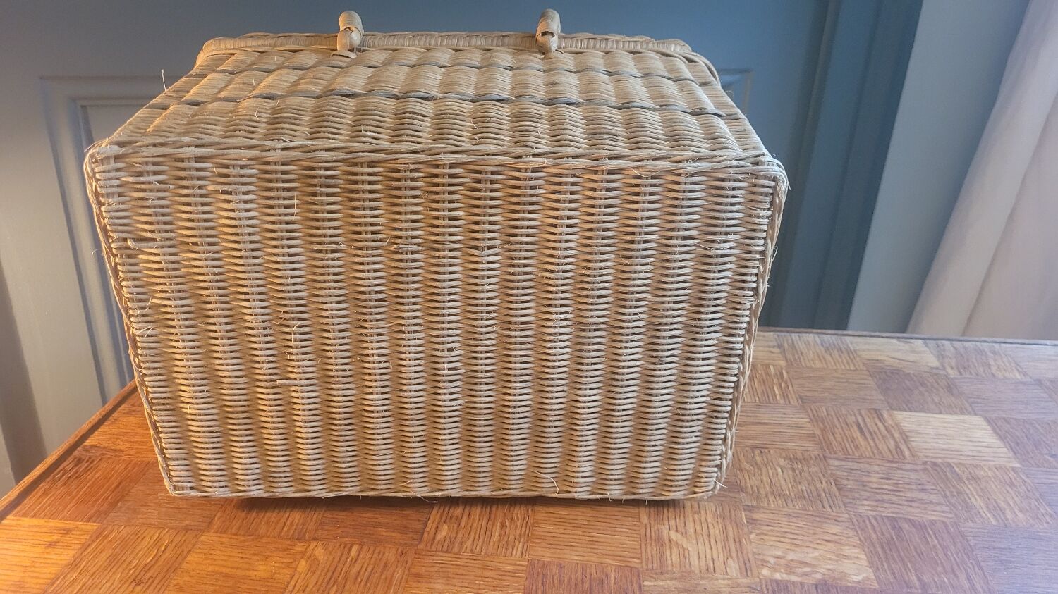Rattan suitcase 70's