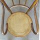 Small canned armchair; in curved wood, bistro, 1890
