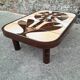 Roger Capron, vintage coffee table with ceramic top, design furniture.