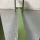 Green wooden bench