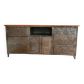 Storage furniture in steel and wood