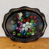 Metal tray with flowers Made in USSR