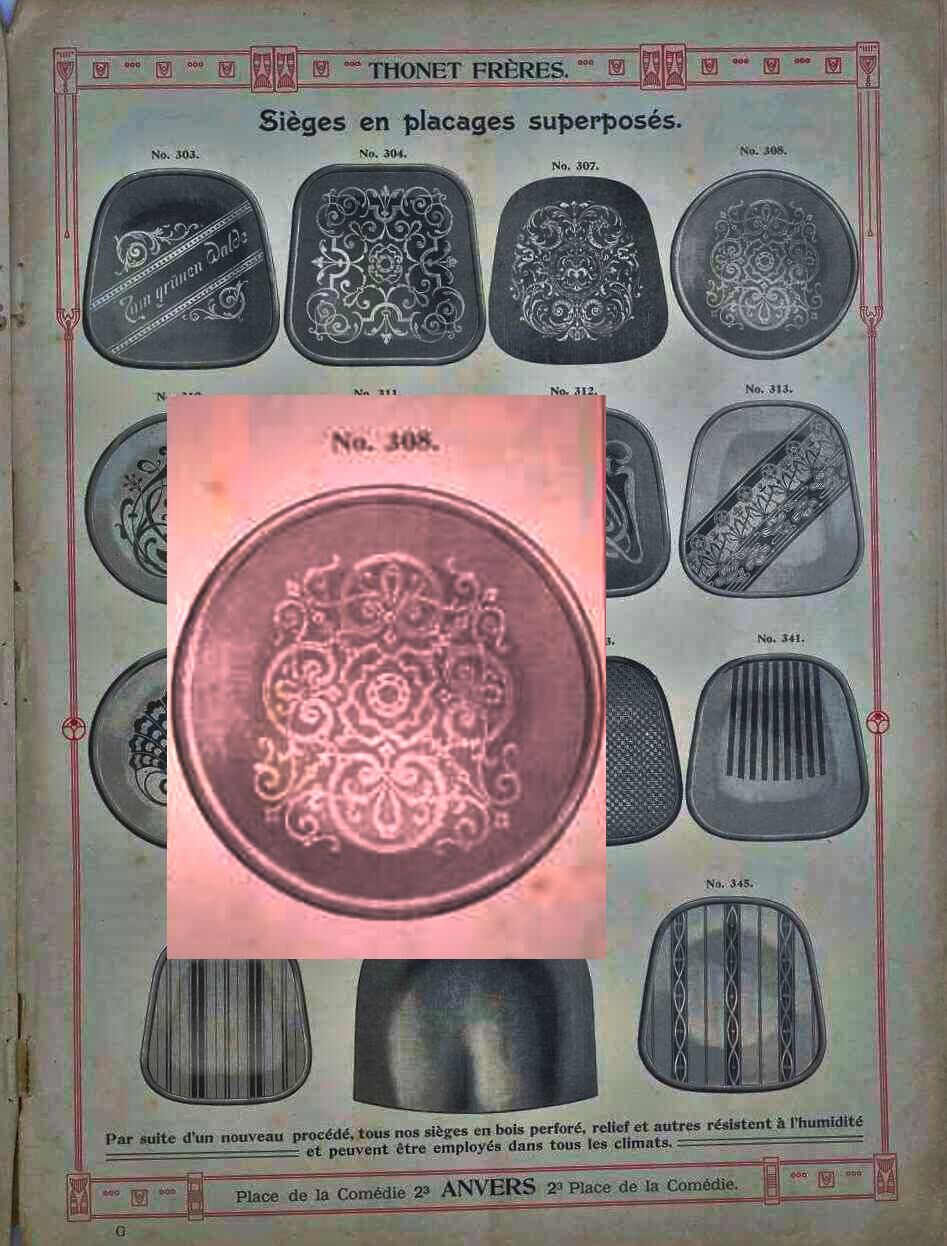 Thonet office armchair N°3 wooden seat, circa 1900