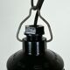 Industrial Bakelite Pendant Light with Ribbed Glass, 1970s