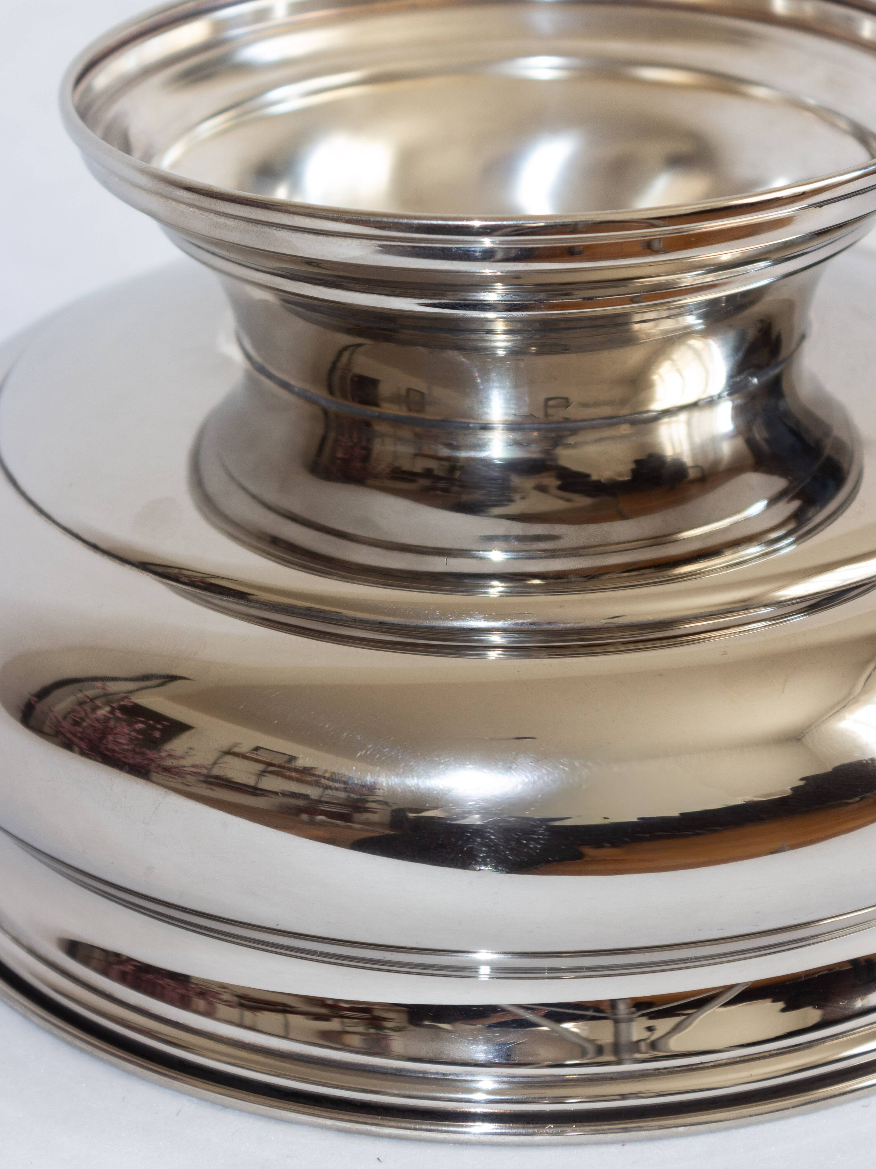 Vintage silver-plated champagne bowl – Italy, 1960s