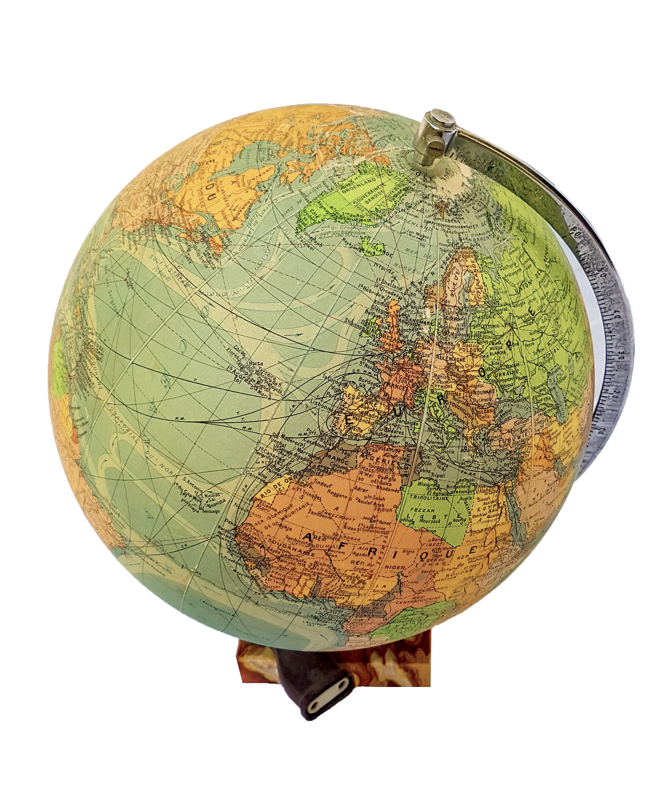Terrestrial globe glass map Perrina
