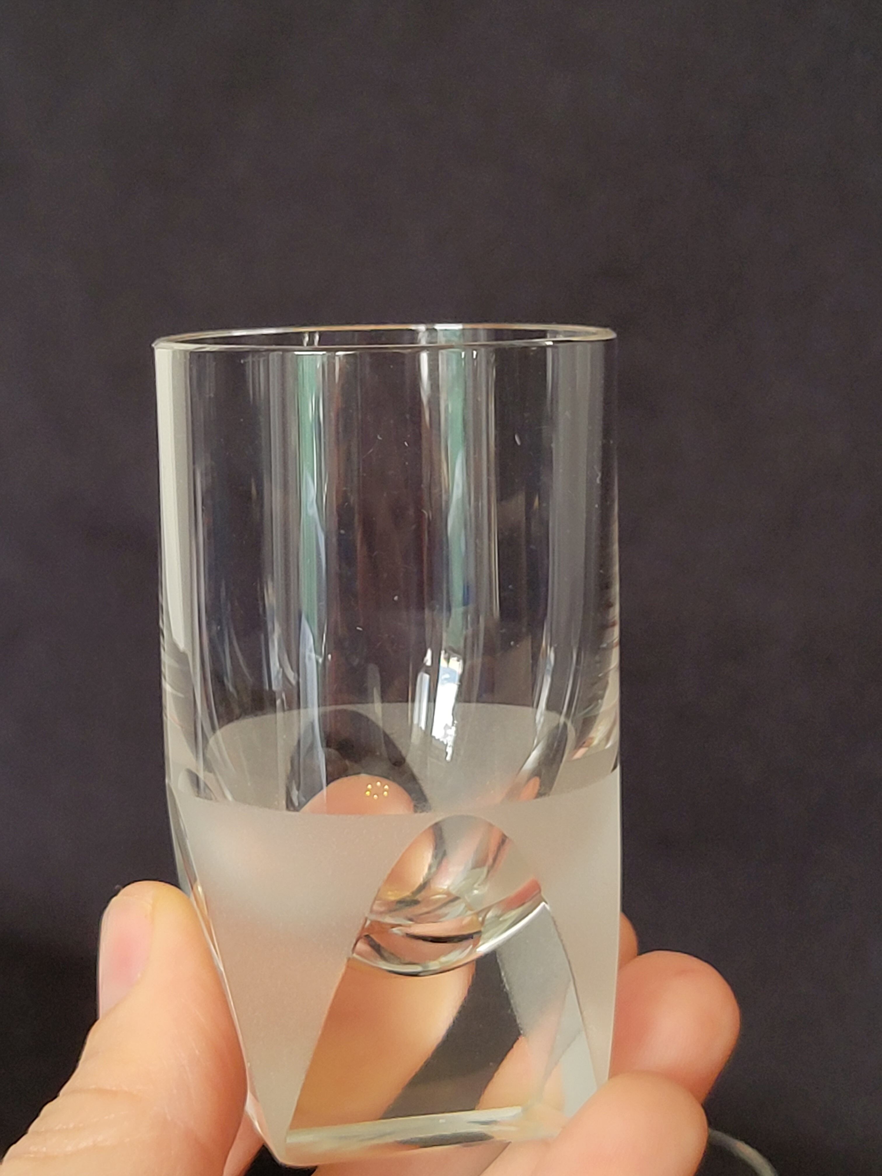4 Rosenthal crystal whisky glasses + ice bucket + 2 shot glasses