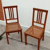 Pair of old caned chairs