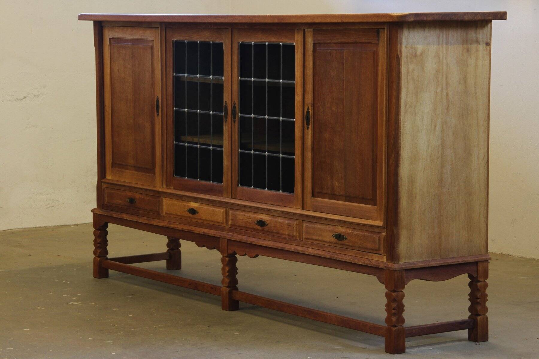Danish modern oak cabinet in the style of Henning Kjærnulf, 1960s