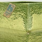 Vintage Ceramic Vase in Sage Green Bertoncello Handmade Decor, Italy, 1970s