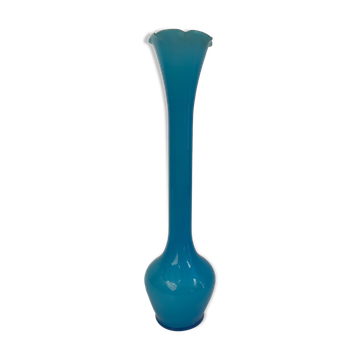 Soliflore bleu en opaline