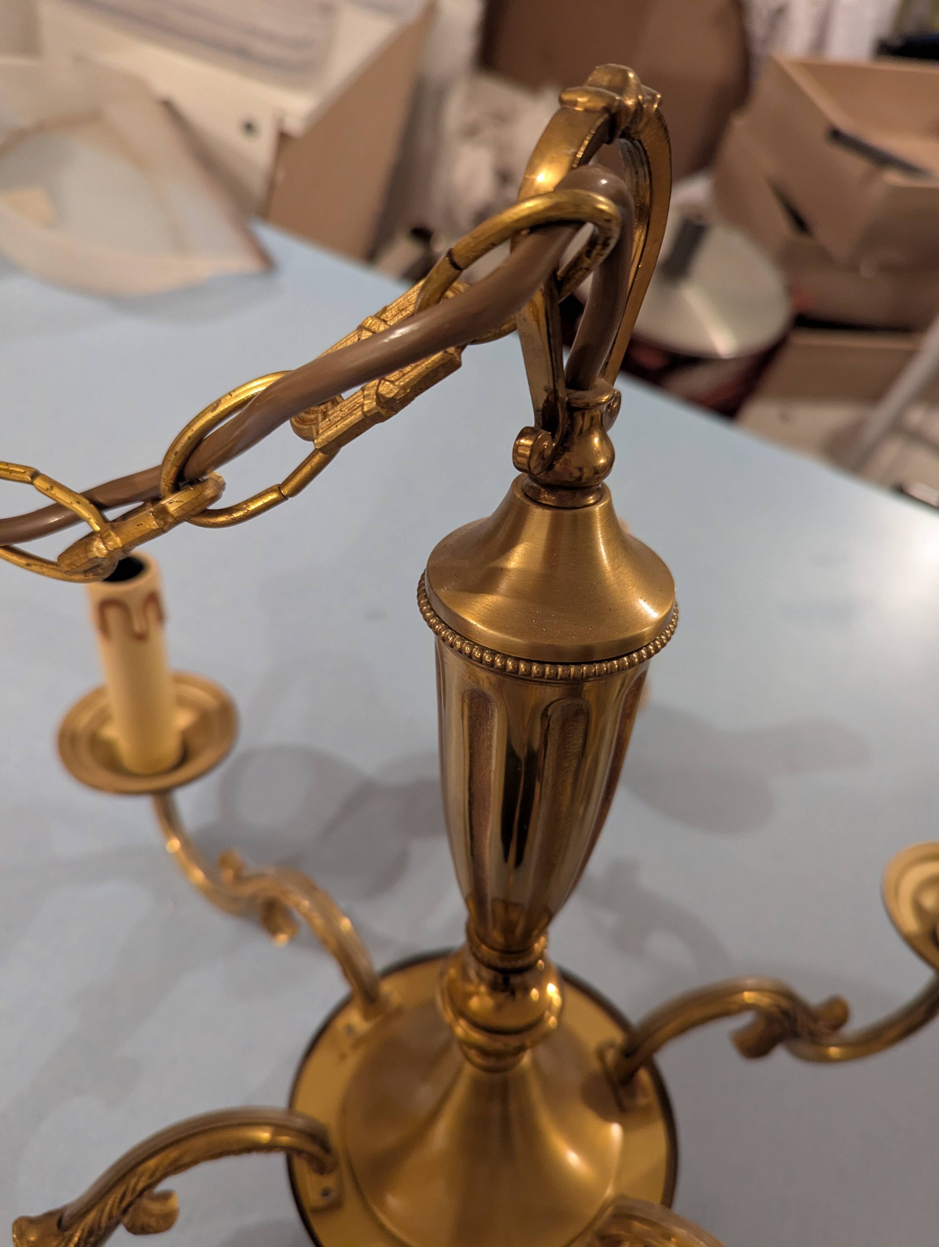 Brass lustre Lucien Gau