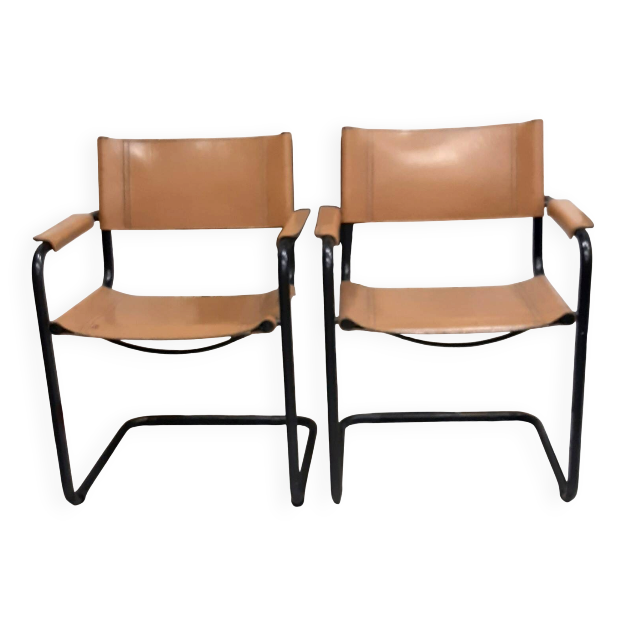Set of 2 armchairs in tawny colour fasem italy