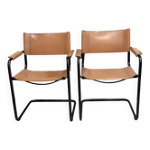 Lot de 2 fauteuils couleur fauve fasem italy