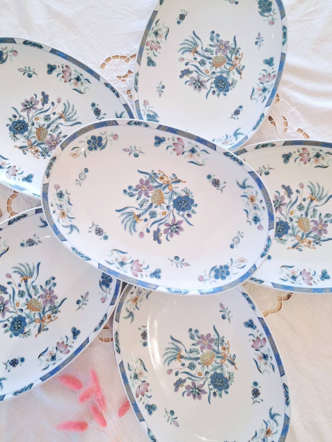Antique oval Limoges plates