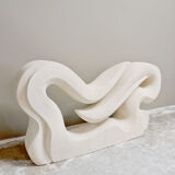 Vintage abstract art statue stone sculpture XL 'Wave'