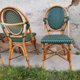 4 vintage parisian bistro chairs
