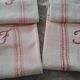 4 hand towels, fringe and monogram j
