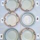 Orange and blue deep plates HBCM and St Amand