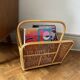 Rattan and cane magazine rack from the 1960s.