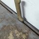 Old Parisian chopping block buffet with vintage shabby patina
