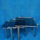 Set of 3 vintage nesting tables 1970 hollywood regency gold metal