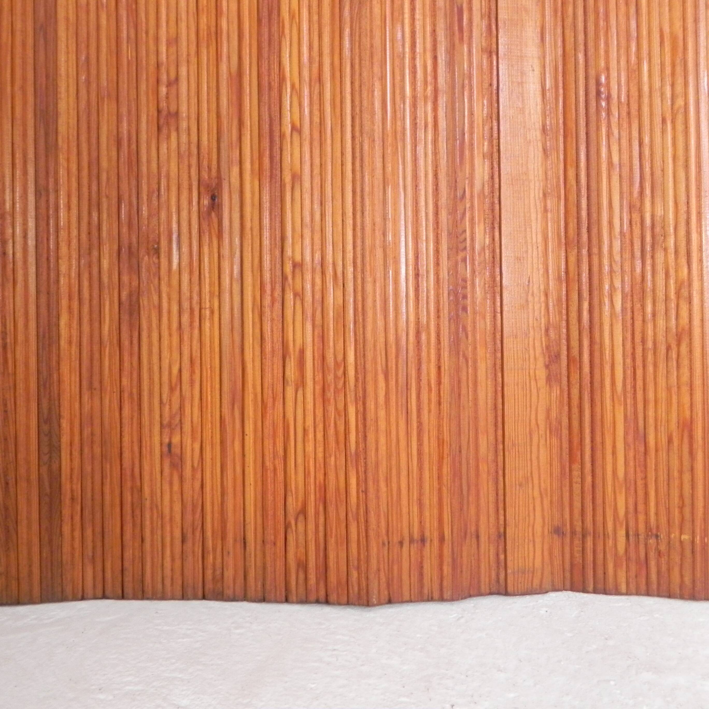 Room divider S.N.S.A. with pine slats in Baumann style, 1950s.