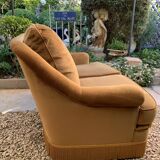Golden velvet toad sofa