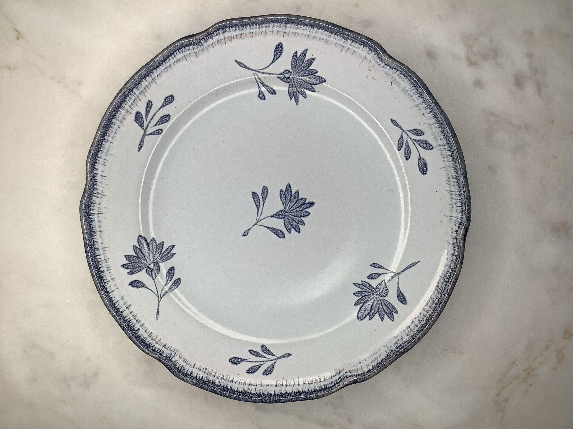 Set of 10 small dessert/appetiser plates Niderviller model "P"