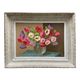 Oil on canvas still life by primo dolzan xxth bouquet of flowers