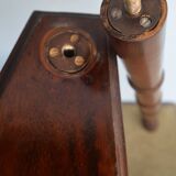 Spiral staircase for library made of mahogany wood