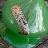 Vase in opaline green color