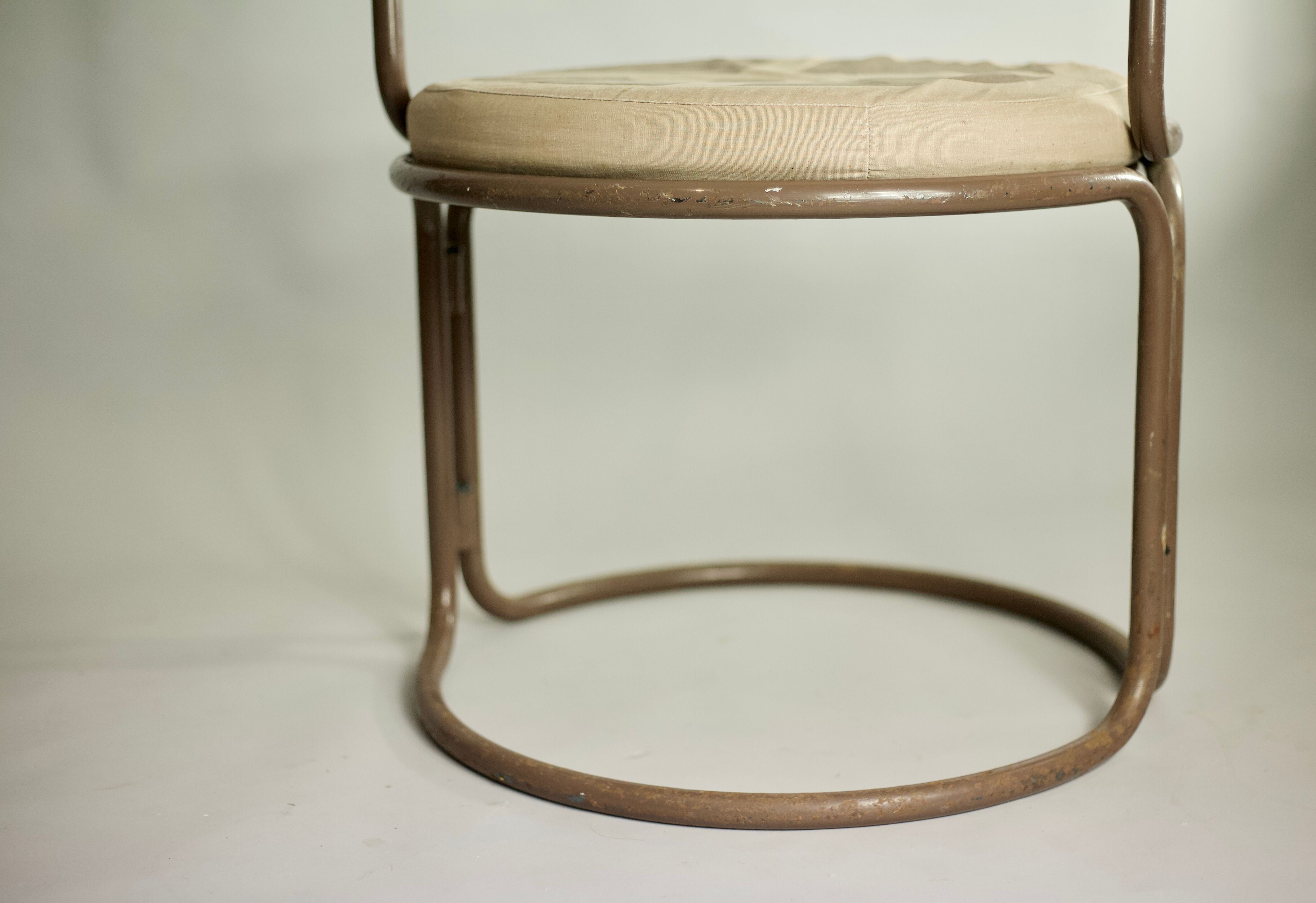 Chaise de Gae Aulenti, métal tubulaire, éditions Prisunic, 1969